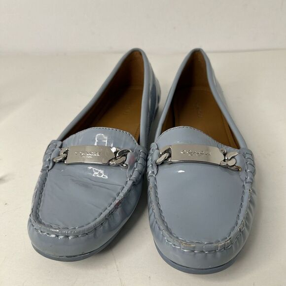 Light Blue‎ Coach Loafer 7B Paton Leather EUC - Picture 4 of 9